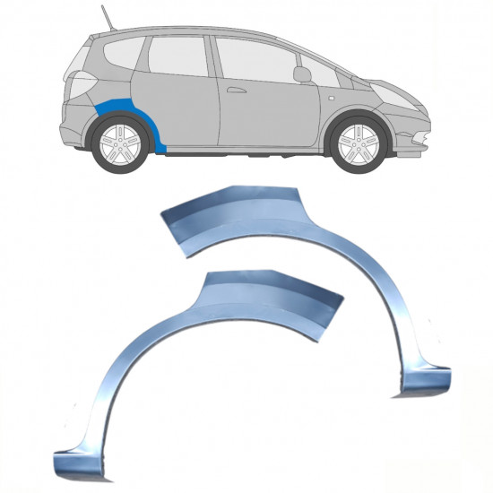 Panel de reparación guardabarros trasero para Honda Jazz GE 2008-2015 / Izquierda+Derecha / Conjunto 10297