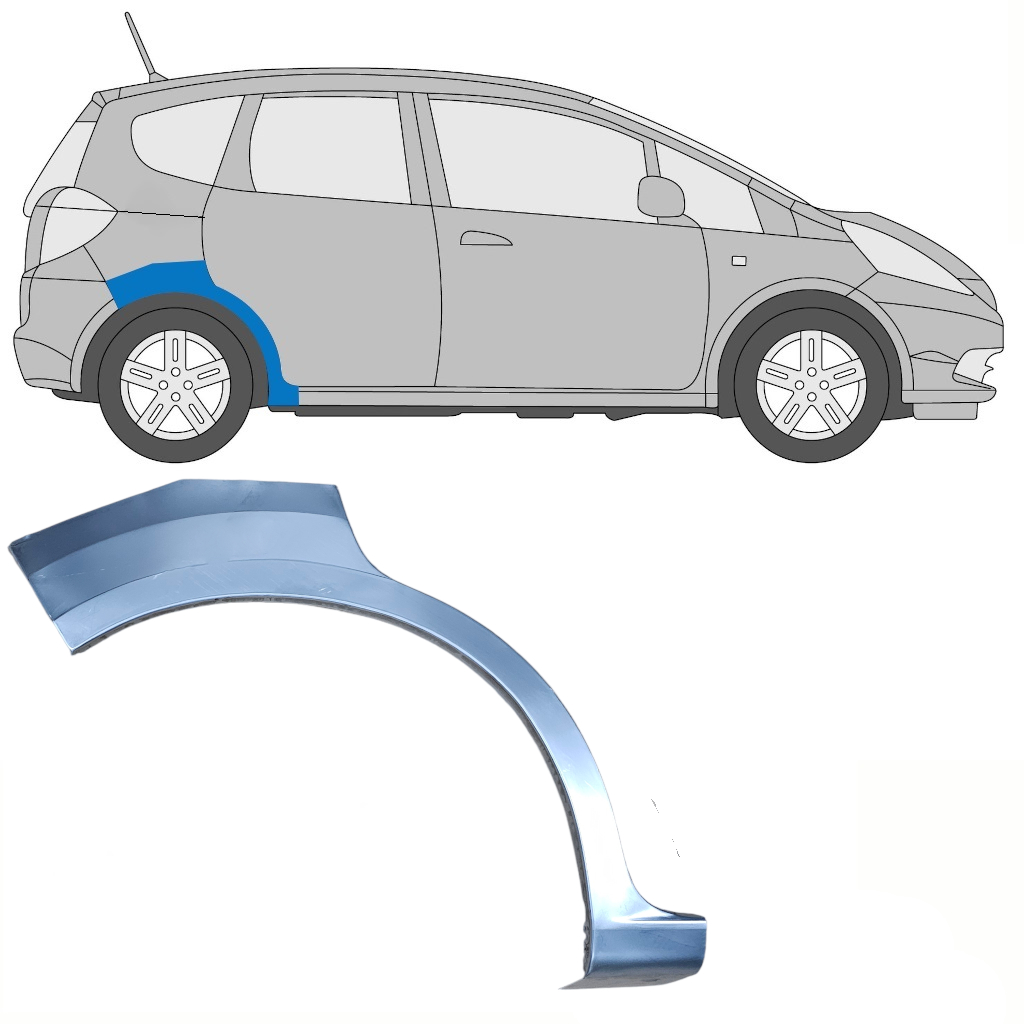 Panel De Reparación Guardabarros Trasero Para Honda Jazz Ge 2008-2015 / Derecho 8478
