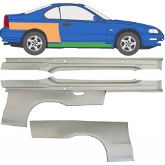 Umbral completo + Panel de reparación guardabarros trasero para Honda Prelude 1992-1997 / Izquierda+Derecha / Conjunto 9534