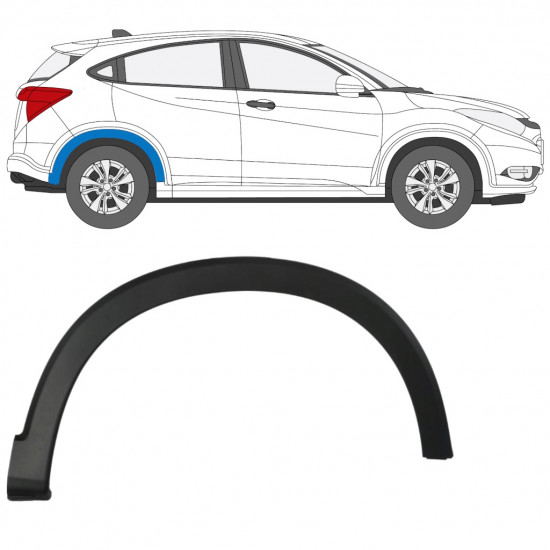 Moldura lateral guardabarros trasero para Honda Hr-v 2015-2021 / Derecho 12557