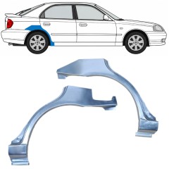 Panel de reparación guardabarros trasero para Hyundai Accent 2000-2006 / Izquierda+Derecha / Conjunto 9881