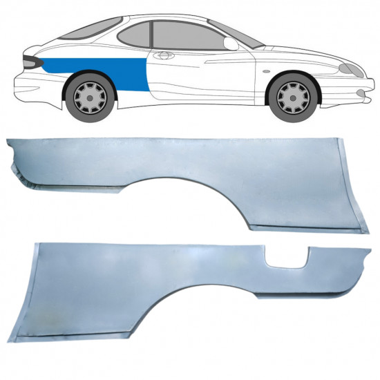 Panel de reparación guardabarros trasero para Hyundai Rd 1996-2002 / Izquierda+Derecha / COUPE / Conjunto 6307