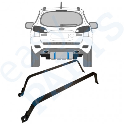 HYUNDAI SANTA FE 2006-2012 ABRAZADERAS DEL DEPÓSITO DE COMBUSTIBLE