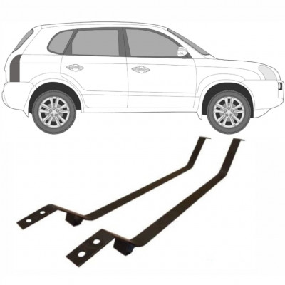 Banda de sujeción, depósito de combustible para Hyundai Tucson 2004-2010 6665