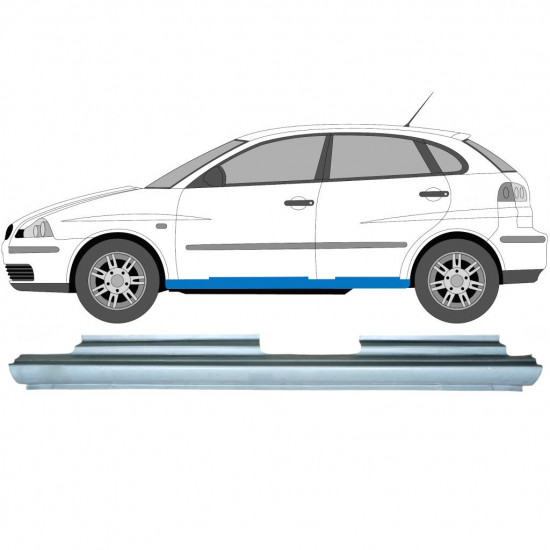 Panel de reparación del umbral para Seat Ibiza Cordoba 2002-2008 / Izquierda 6987