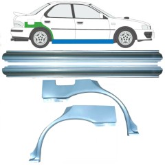 Panel de reparación del umbral + guardabarros trasero para Subaru Impreza GC GF 1992-2000 / Izquierda+Derecha / Conjunto 10667