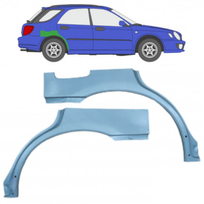 Panel de reparación guardabarros trasero para Subaru Impreza Gg 2000-2007 / Izquierda+Derecha / Conjunto 10463