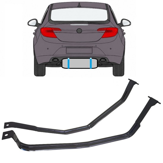 Banda de sujeción, depósito de combustible para Opel Insignia 2008-2017 17020