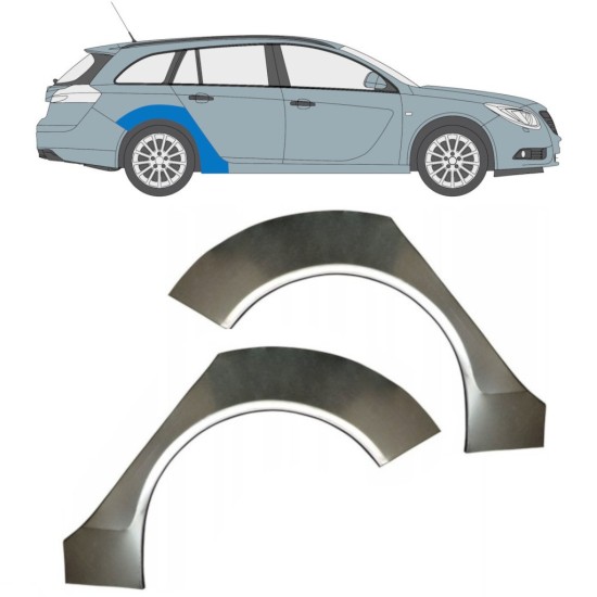 Panel de reparación guardabarros trasero para Opel Insignia 2008-2017 / Izquierda+Derecha / COMBI / Conjunto 16800
