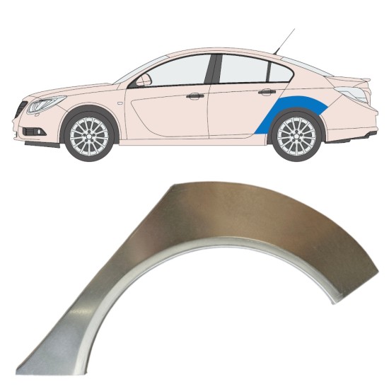 Panel de reparación guardabarros trasero para Opel Insignia 2008-2017 / Izquierda 15044