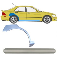 Panel de reparación del umbral + guardabarros trasero para Lexus IS 1998-2005 / Derecho / Conjunto 10315