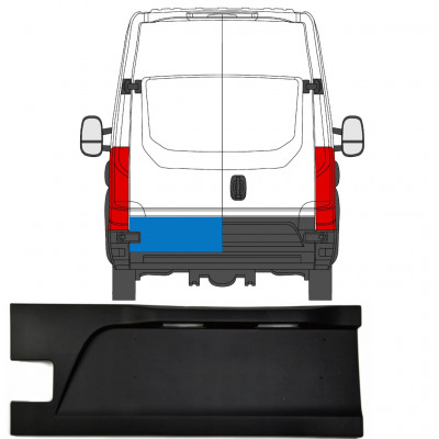 Moldura lateral puerta trasera para Iveco Daily 2014- / Izquierda 7874