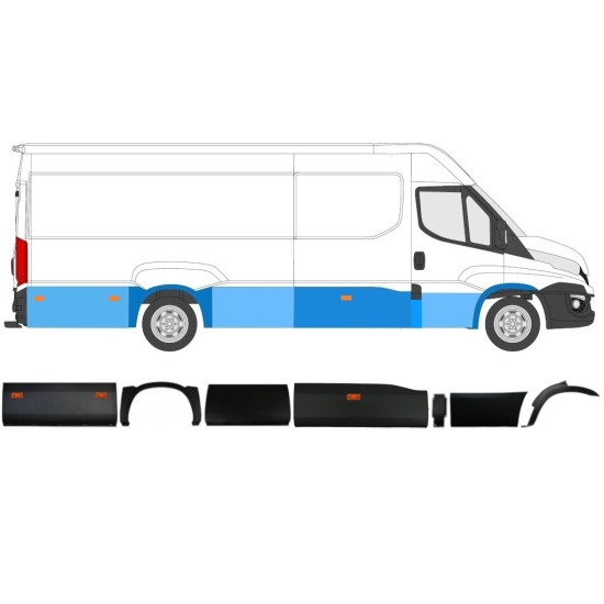 Conjunto de molduras con lámpara para Iveco Daily 2014-2019 / Derecho / 11983