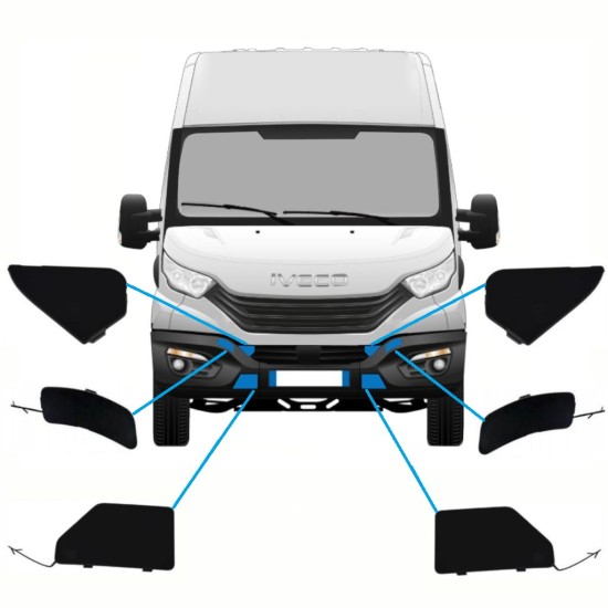 Tapones del parachoques delantero para Iveco Daily 2014-2016 / Conjunto 10292