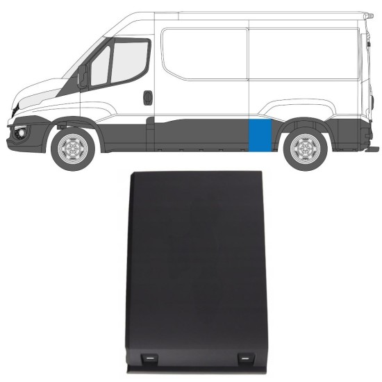 Moldura lateral guardabarros trasero para Iveco Daily 2014-2019 / Izquierda 16662