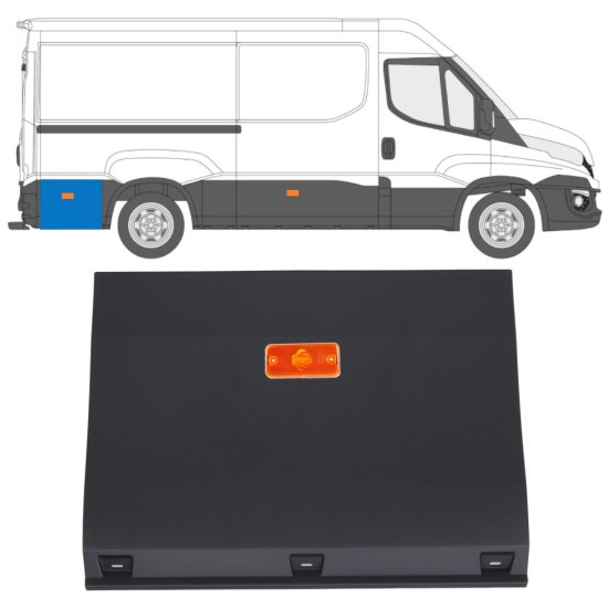 Moldura lateral trasera detrás de la rueda con lámpara para Iveco Daily 2014-2019 / Izquierda = Derecha (simétrico) / Conjunto 16763