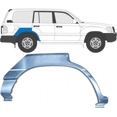 Panel de reparación guardabarros trasero para Toyota Land Cruiser 1998-2007 / Derecho 7054