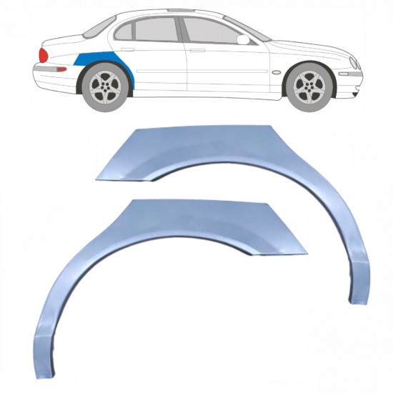 Panel de reparación guardabarros trasero para Jaguar S-Type 1999-2007 / Izquierda+Derecha / Conjunto 10319