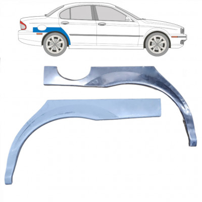 Panel de reparación guardabarros trasero para Jaguar X-Type 2001-2009 / Izquierda+Derecha / Conjunto 10475