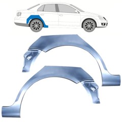 Panel de reparación guardabarros trasero para Volkswagen Jetta 2005-2010 / Izquierda+Derecha / Conjunto 11557