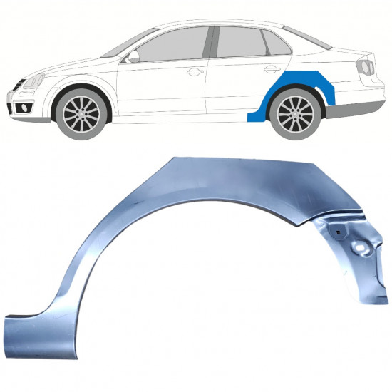 Panel de reparación guardabarros trasero para Volkswagen Jetta 2005-2010 / Izquierda 11556