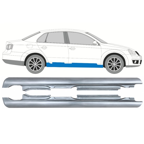 Umbral completo para Volkswagen Jetta 2005-2010 / Izquierda+Derecha / SEDAN 17052