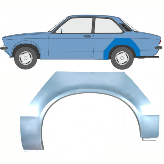 Panel de reparación guardabarros trasero para Opel Kadett C 1973-1979 / Izquierda 8785