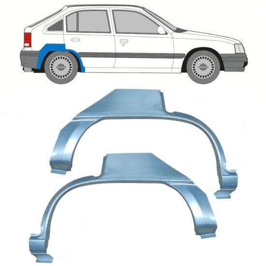 Panel de reparación guardabarros trasero para Opel Kadett E Astra 1984-1993 / Izquierda+Derecha / Conjunto 16155