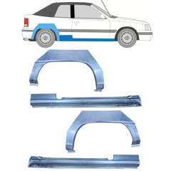 Panel de reparación del umbral + guardabarros trasero para Opel Kadett E Astra 1984-1993 / CABRIO / Conjunto 12585