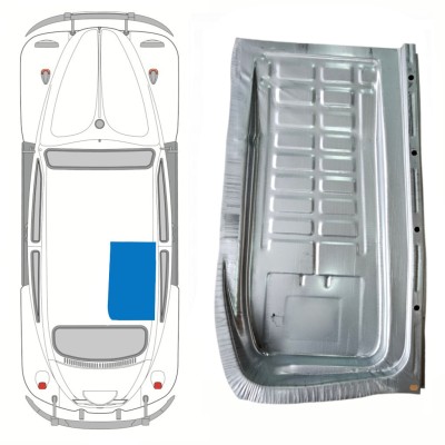 Panel de reparación del piso trasero para Volkswagen Kaefer 1949- / Derecho 9142
