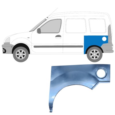 Panel de reparación guardabarros trasero para Renault Kangoo 1997-2008 / Izquierda 9127