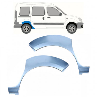 Panel de reparación guardabarros trasero para Renault Kangoo 1997-2008 / Izquierda+Derecha / Conjunto 9656