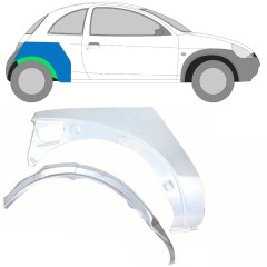 Panel de reparación guardabarros trasero interna + externa para Ford KA 1996-2008 / Derecho / Conjunto 10775