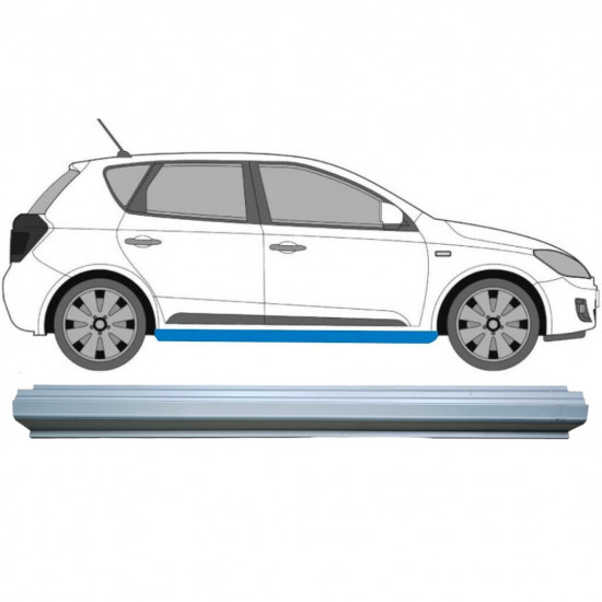 Panel de reparación del umbral para Kia Ceed 2006-2012 / Derecho 6311