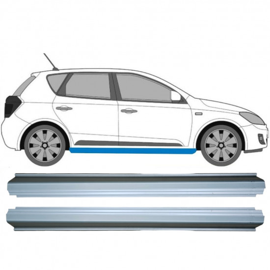 Panel de reparación del umbral para Kia Ceed 2006-2012 / Izquierda+Derecha / Conjunto 9400