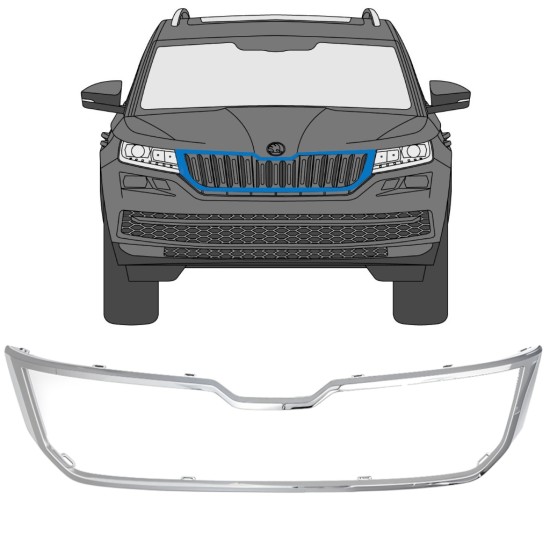 Marco de parrilla delantera para Skoda Kodiaq 2016-2021 16203