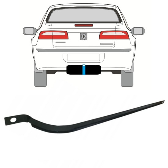 Banda de sujeción, depósito de combustible para Renault Laguna II 2001-2007 14956