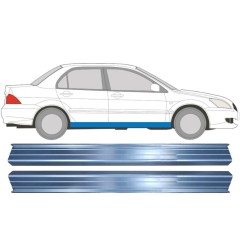 Panel de reparación del umbral para Mitsubishi Lancer 2003-2008 / Izquierda+Derecha / Conjunto 11359