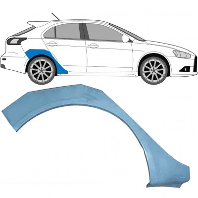 Panel de reparación guardabarros trasero para Mitsubishi Lancer 2007- / Derecho 6851