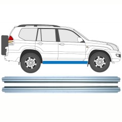 Panel de reparación del umbral para Toyota Land Cruiser J120 2003-2010 / Izquierda = Derecha (simétrico) / Conjunto 10578