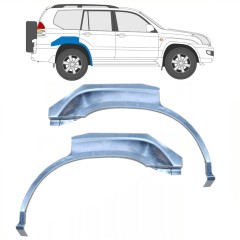 Panel de reparación guardabarros trasero para Toyota Land Cruiser J120 2003-2010 / Izquierda+Derecha / Conjunto 9959