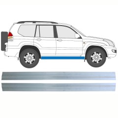 Panel de reparación del umbral interno para Toyota Land Cruiser J120 2003-2010 / Izquierda+Derecha / Conjunto 16131