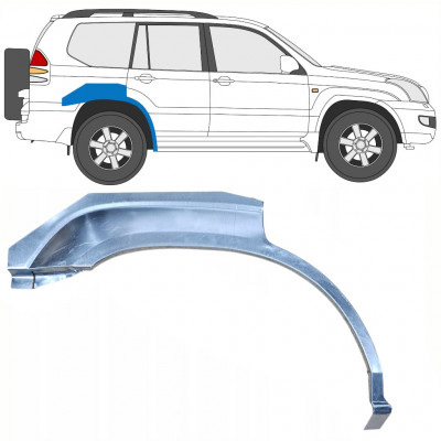 TOYOTA LAND CRUISER 2003-2010 5 PUERTAS PASO DE RUEDA TRASERO PANEL DE REPARACIÓN / DERECHA