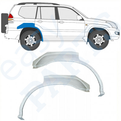 Panel de reparación guardabarros trasero para Toyota Land Cruiser 2003-2010 / Izquierda+Derecha / Conjunto 9959