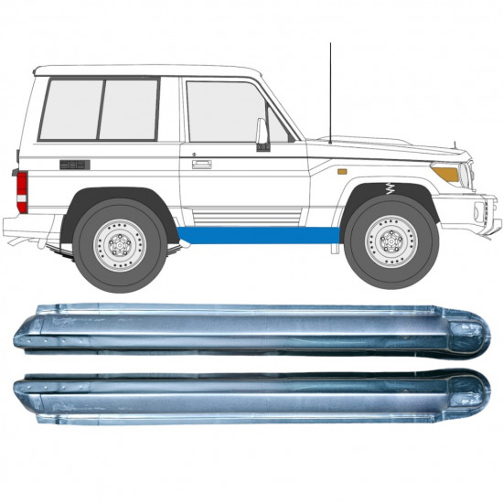 Panel de reparación del umbral para Toyota Land Cruiser 1984-1993 / Izquierda+Derecha / Conjunto 9479