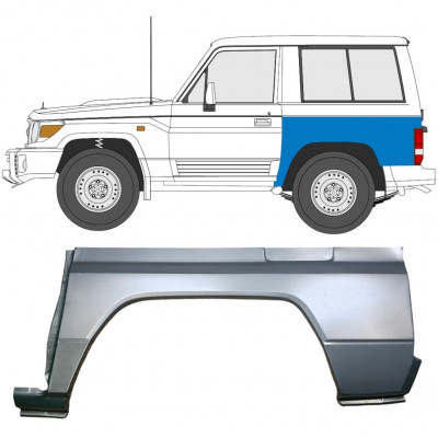 Panel de reparación guardabarros trasero para Toyota Land Cruiser 1984-1993 / Izquierda 7057