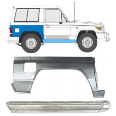 Umbral completo + Panel de reparación guardabarros trasero para Toyota Land Cruiser J70 1984- / Derecho / Conjunto 11478