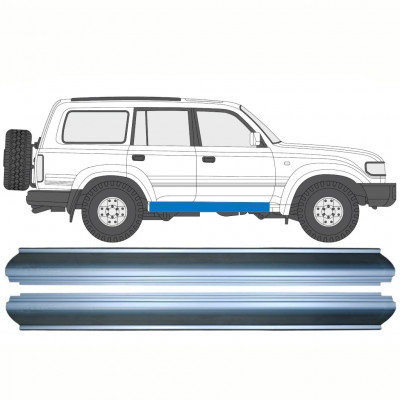 Panel de reparación del umbral para Toyota Land Cruiser 1990-1996 / Izquierda = Derecha (simétrico) / Conjunto 10242