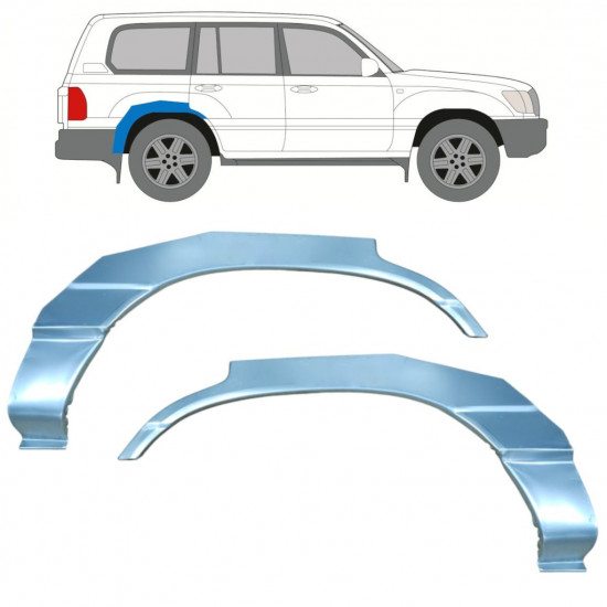 Panel de reparación guardabarros trasero para Toyota Land Cruiser 1998-2007 / Izquierda+Derecha / Conjunto 9766