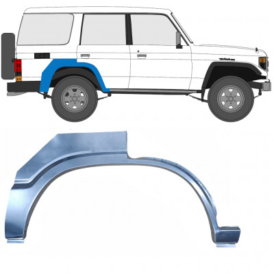 Panel de reparación guardabarros trasero para Toyota Land Cruiser 1980-1991 / Derecho 7060